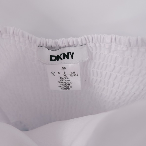 DKNY Sleeveless Printed Satin Maxi Dress Seafoam Ombre Adjustable Strap Womens L - Picture 5 of 10